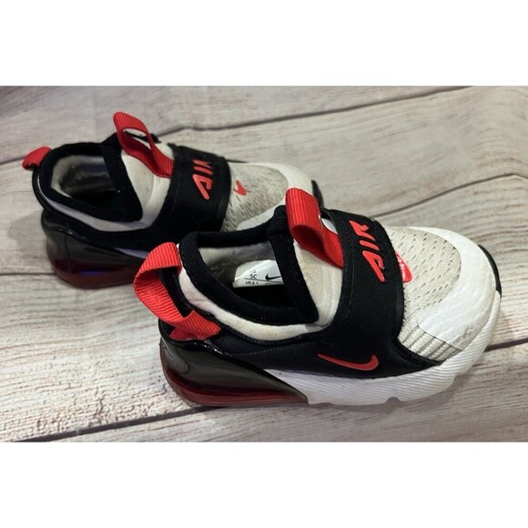 Nike Air Max 270 Crib Shoe Sneaker Red And Black Baby Shoes Size 5 - Picture 4 of 7